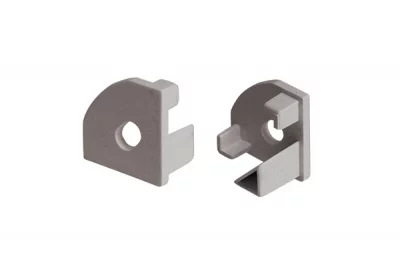 Заглушка с отверстием для профиля 1919F, цвет серый