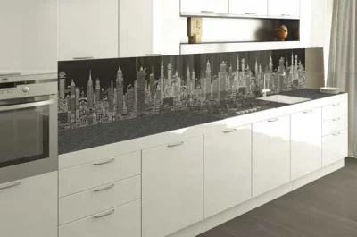 Стеновая панель Нью-Йорк, 1200х540х6мм, стекло