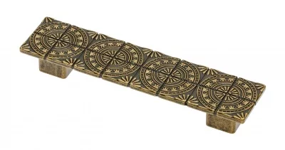 Ручка мебельная AZTEK C=128 мм, старое золото GTV UZ-AZ-128-04