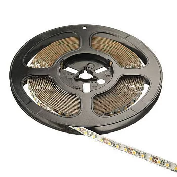 GTV: Светодиодная лента Flash 3528, 600 диодов, холодный белый, 48W, без силикона, 8мм, катушка 5м LD-3528-600-20-ZB