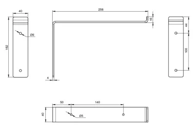 Менсолодержатель «Лофт-1», отделка черный бархат (матовый)
