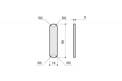 Накладка декоративная овальная, отделка никель + горный хрусталь