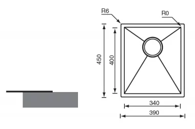 Мойка кухонная Filo Quadra IN Мойка кухонная Filo Quadra IN