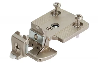 База для 2 полунакладных петель серии 3000, угол открывания180°, отделка никель