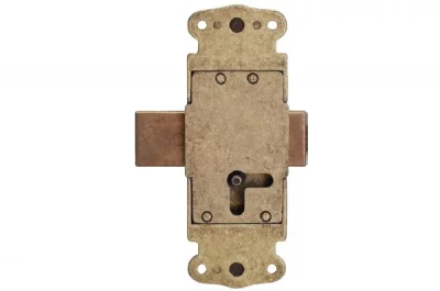 Замок накладной , отделка бронза античная