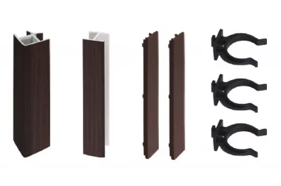 Комплект угловых элементов для цоколя ПВХ H.150, венге