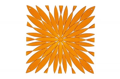 Комплект декоративных панелей DAISY 254х254мм (6 штук), отделка оранжевая