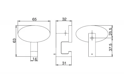 Вешалка, отделка хром глянец