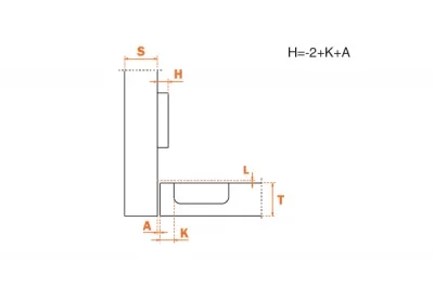 Петля 110" вкладная с доводчиком