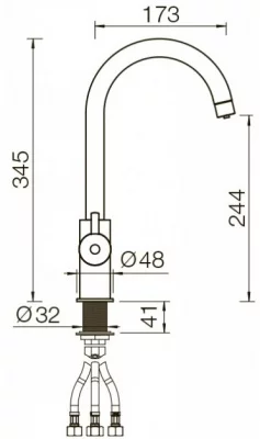 Schock: 710305 Смеситель Arcada, Cristadur, хром/аворио Schock: 710305 Смеситель Arcada, Cristadur, хром/аворио