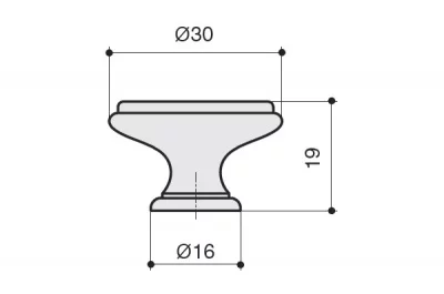 Ручка-кнопка, отделка бронза темная + керамика
