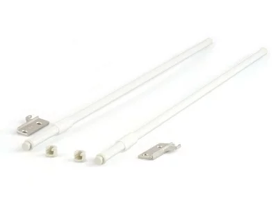 Рейлинг продольный Firmax глубина 500 мм белый, (2 рейлинга + 2 крепления)