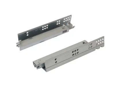 Направляющие скрытого монтажа Firmax (полного выдвижения) L=250мм, для ЛДСП 16 мм с доводчиком, (2 направляющие + 2 крепления)