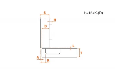 Петля 110" накладная с доводчиком