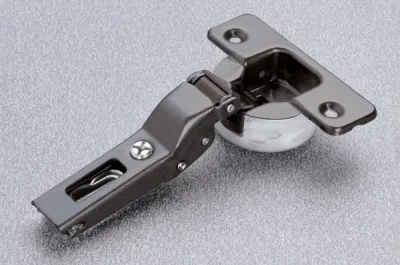 Петля 110" полунакладная с доводчиком, отделка титаниум