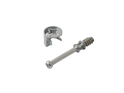 Стяжка эксцентр. компл. 2части &quot;Эксцентрик D15, H=11,9 мм +ввинчив. дюбель 34мм., ДСП 15/16 мм, цинк