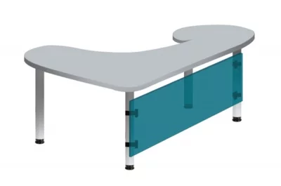 Набор креплений экрана для стола к 2-м ножкам d.60, основной