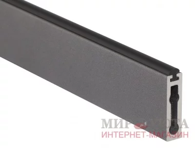 VOGUE Штанга прямоугольная 30х8, с демпфером, серый металлик, L-900: TA0213TMG