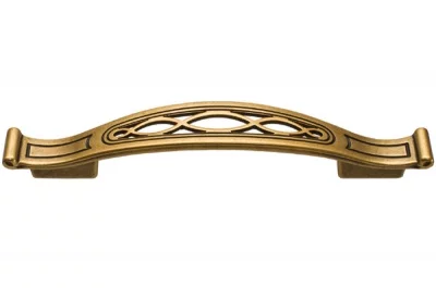 Ручка-скоба 128-096мм, отделка бронза античная французская