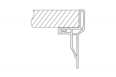 Карниз Н.63мм для шторок-жалюзи, цвет Вишня, L=2.50м