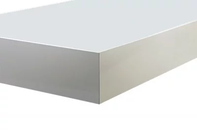 Полка-светильник Just-50, 1200х250 мм, 26W (6400 K) белый глянец + стекло