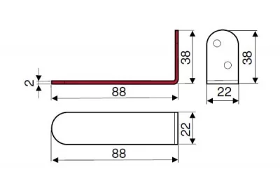 Уголок-держатель для вставки стола