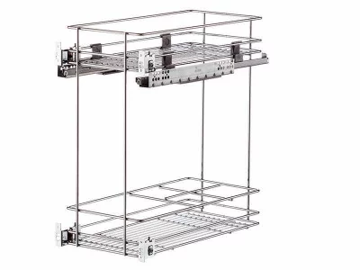 Бутылочница в базу 300мм, с креплением к фасаду, направляющие плавного закрывания,