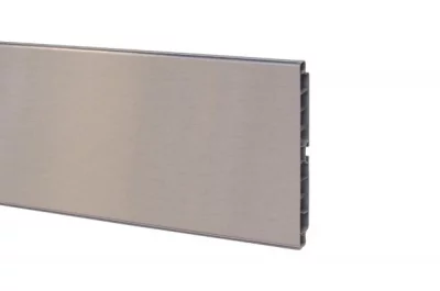 180/813 Цоколь ПВХ Н.120, L=4000, под шлифованную нержавеющую сталь