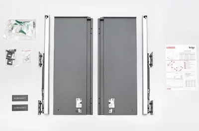 Комплект ящика Indigo H=175, L=450, отделка орион серый: M-IND.KIT.450C1.OG