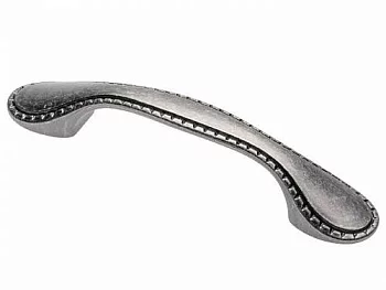 GTV: Ручка мебельная PALERMO C=96 мм, старое серебро UZ-PALER-96-07