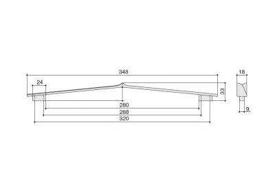 Ручка-скоба 320-288мм, отделка белый матовый