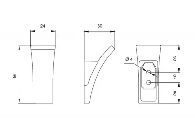 Вешалка, отделка хром матовый