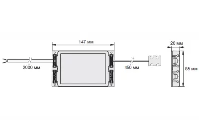 Трансформатор 24W, 100-240V/12V