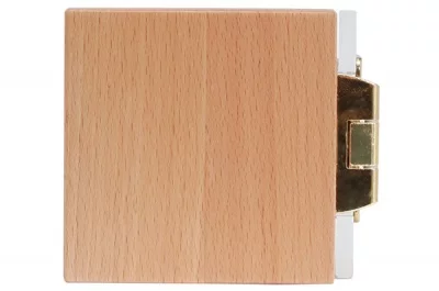 Петля полунакладная для стекла, угол открывания 230°, отделка латунь