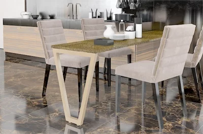 Опора для стола V-образная Лиссабон-Т l.550, h.820, отделка золото (перламутр)