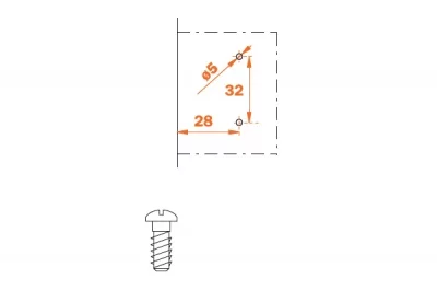 Ответная планка Н9 с евровинтом, Т-образная