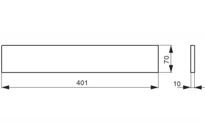 Вставка в полку, 401х70х10мм, отделка дуб