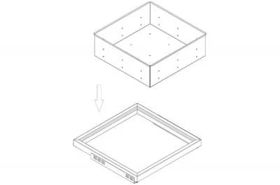 Поддон Н=151, для рамки в базу 830, арабика