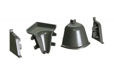 Комплект угловых элементов для овального бортика, цвет темно-серый