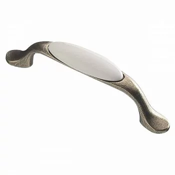 GTV: Мебельная фарфоровая ручка старое золото/без рисунка UP-WP0728-P0