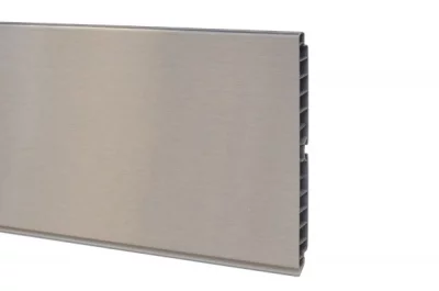 180/813 Цоколь ПВХ Н.150, L=4000, под шлифованную нержавеющую сталь