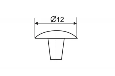 Заглушка для конфирмата, цвет чёрный (за 100 штук)