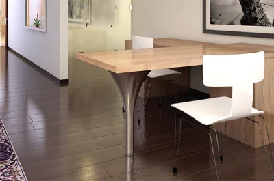 Нога для стола Armstrong d.80/570, h.820, отделка белый глянец