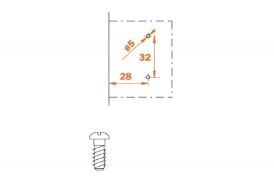 Ответная планка Н0 с евровинтом, Т-образная