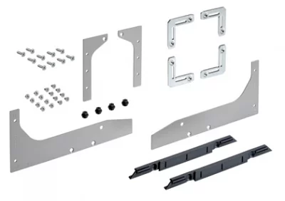 Hettich: 9184626: Дополнительный комплект для дверей с алюминиевой рамой толщиной 19 мм с Silent System, Серебристая