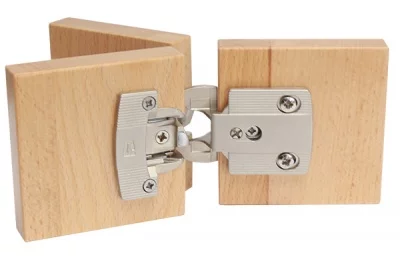 База для 2 полунакладных петель серии 3000, угол открывания180°, отделка никель