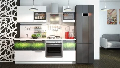 Кухонный гарнитур длиной - 210 см (со шкафом НБ)