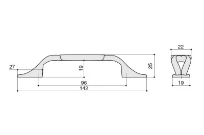 Ручка-скоба 96мм, отделка бронза античная &quot;Флоренция&quot; + керамика