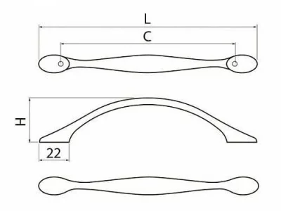 GTV: Ручка мебельная CAMAIO C=96мм UZ-CAMAI-96-09