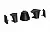 Комплект угловых элементов для овального бортика 55\63, цвет черный